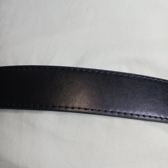 True Religion Men's Black Leather Belt Size 38 - Picture 3 of 9